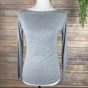 Vince long sleeve boatneck tee. Xs